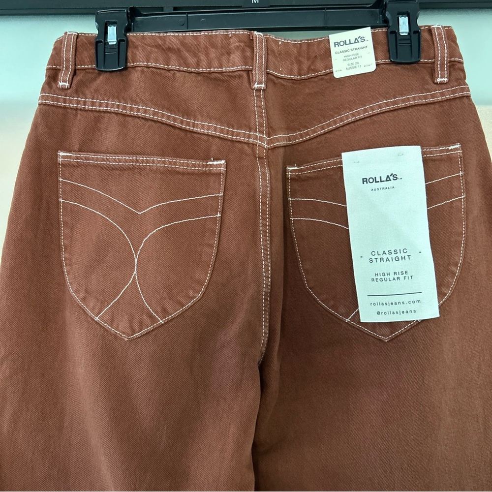 Rolla's classic straight Brown High Rise Jeans, 29